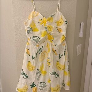 NWOT H&M White and Yellow Strappy Dress